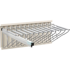 Global Industrial Pivot Wall Mount Blueprint Storage Rack With 12 Hangers & 12 36" Hanging Clamps