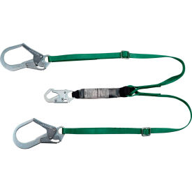 V-Series® 10190400 Standard Twin-Leg Adjustable Lanyard,6',36Cl LG Snaphooks,LT Weight Worker