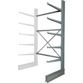 Global Industrial Single Sided Heavy Duty Cantilever Add-On Rack, 2" Lip, 72"Wx46"Dx120"H