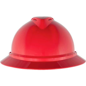 MSA V-Gard® 500 Hat Vented 6-Point Fas-Trac III, Red - Pkg Qty 20