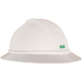 MSA V-Gard® 500 Hat Non-Vented 6-Point Fas-Trac III, White