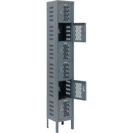 Global Industrial Capital 6-Tier 6 Door Ventilated Locker, 12"Wx15"Dx12"H, Unassembled