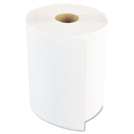 Boardwalk Hardwound Paper Towels, 1-Ply, 8" x 600 ft, White, 2" Core, 12 Rolls/Case