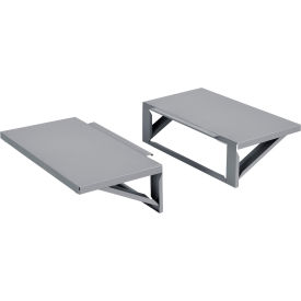 Side Shelf Kit For Global Industrial Computer Cabinet, Dark Gray, Set Of 2