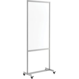 Global Industrial™ Clear Mobile Divider, Acrylic,  30"W x 75"H