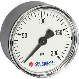 Global Industrial 2-1/2" Pressure Gauge, 160 PSI, 1/4" NPT CBM, Plastic