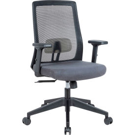 Global Industrial Mesh Task Chair with Seat Slider, Fabric, Gray