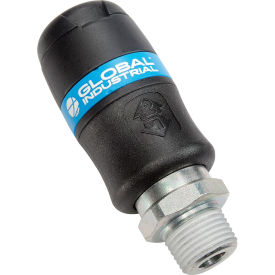 Global Industrial Safety Quick Coupling, European High Flow Interchange, 3/8" MNPT - Pkg Qty 10