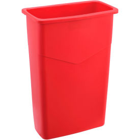 Global Industrial Slim Trash Can, 23 Gallon, Red
