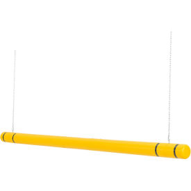 Adjustable Clearance Bar, 104" to 120" L, Yellow With Black Tape, HDPE