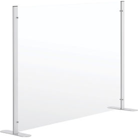 Global Industrial Acrylic Cashier Shield, 48"L x 36"H, Clear