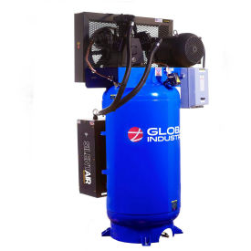 Global Industrial Silent Two Stage Piston Air Compressor, 7.5 HP, 80 Gal., 1 Phase, 230V