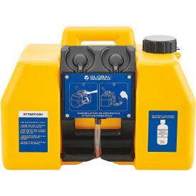 Global Industrial 9 Gallon Gravity Fed Portable Eyewash Station, Yellow