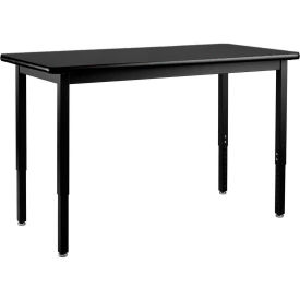 Global Industrial Utility Table, Adjustable Height, 72"L x 24"W, Black