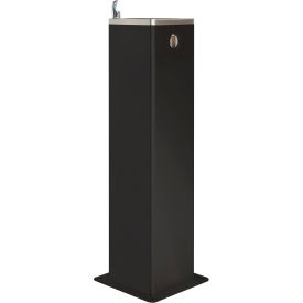 Global Industrial Outdoor Pedestal Drinking with Filter, Black