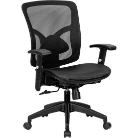 Global Industrial All-Mesh Office Chair with Lumbar Support, Black