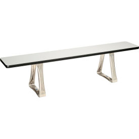 Global Industrial Locker Room Bench, Laminate with Steel Trapezoid Legs, 72"W x 12"D x 17"H