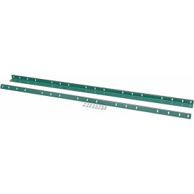 Global Industrial 5' Guide Rail Kit for Roller Conveyors, 2"H, 12 Gauge Steel