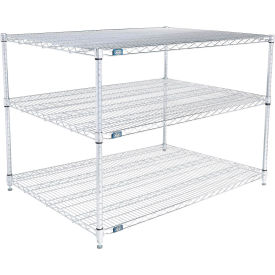 Global Industrial 3 Shelf, Chrome Wire Shelving Unit, Starter, 48"W x 30"D x 34"H