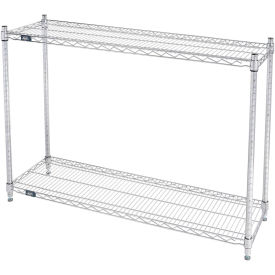 Global Industrial 2 Shelf, Chrome Wire Shelving Unit, Starter, 48"W x 18"D x 34"H