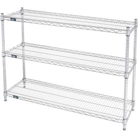 Global Industrial 3 Shelf, Chrome Wire Shelving Unit, Starter, 48"W x 12"D x 34"H
