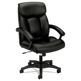 HON HVL151 Executive High-Back Chair, Supports 250 lb, 17-3/4" to 21-1/2" Seat Height, Black