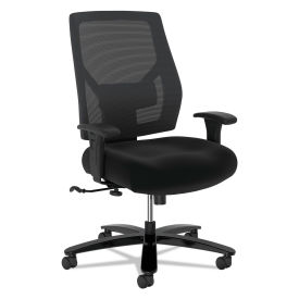 HON Crio Big and Tall Mid-Back Task Chair, Supports to 450 lb, 18" to 22" Seat Height, Black
