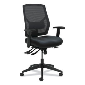 HON Crio High-Back Task Chair with Asynchronous Control, 18" to 22" Seat Height, Black