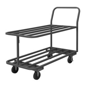 Durham Mfg® Platform Truck w/ 2 Fixed Shelves, Steel, 1400 lb. Cap., 39-7/8"L x 24"W x 41"H