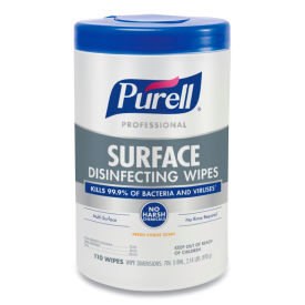Purell Professional Surface Disinfecting Wipes, 1-Ply, 7"L x 8"W, White, Pack of 660