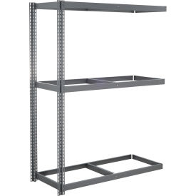 Global Industrial 3 Shelf, Heavy Duty Boltless Shelving, Add On, 60"W x 36"D x 60"H, No Deck