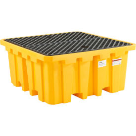 Global Industrial IBC Spill Containment Pallet with Drain, 365 Gallon
