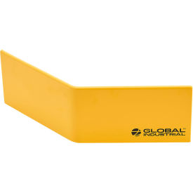 Global Industrial Safety Floor Curb, Heavy-Duty, 45° Corner, 3/8'' Thick, Yellow
