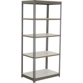 Global Industrial 5 Shelf, Commercial Duty Boltless Shelving Starter, 48"Wx18"Dx72"H, Laminate Deck