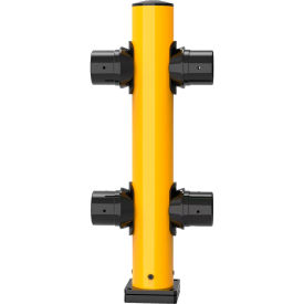 Global Industrial Middle Post for Plastic Guard Rails, 42"H, Yellow