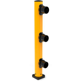 Global Industrial End Post for Plastic Guard Rails, 60"H, Yellow