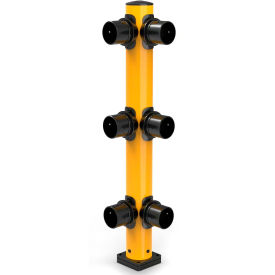 Global Industrial Corner Post for Protective Plastic Guard Rails, 60"H, Yellow