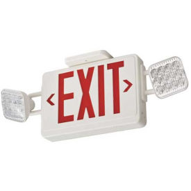 Lithonia ECR LED M6 Red Emergency Combo Exit / Unit with LED Heads