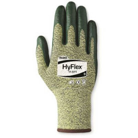 Ansell HyFlex® Cut Resistant Gloves, Green Nitrile Palm Coat, Size 9, 1 Pair - Pkg Qty 12