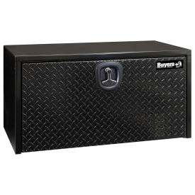 Diamond Tread Aluminum Underbody Truck Box, 18" x 18" x 24", Black