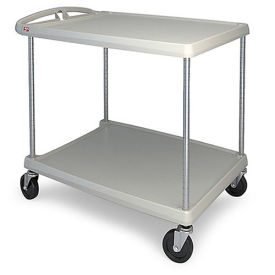 Metro myCart™ 2-Shelf Utility Cart with Chrome-Plated Posts, Green, 34x27" Shelves