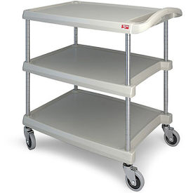 Metro myCart™ 3-Shelf Utility Cart with Chrome-Plated Posts, Green, 28x23" Shelves