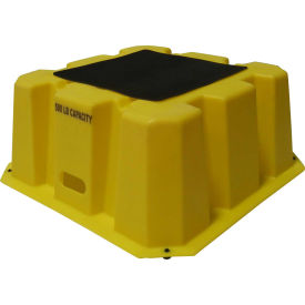 1 Step Nestable Plastic Step Stand - Yellow 25"W x 25"D x 10-1/2"H