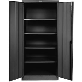 Hallowell 400 Series Solid Door Storage Cabinet, 36x24x72,  Ebony, Assembled
