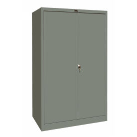 Hallowell 400 Series Solid Door Storage Cabinet, 48x24x72, Gray, Unassembled