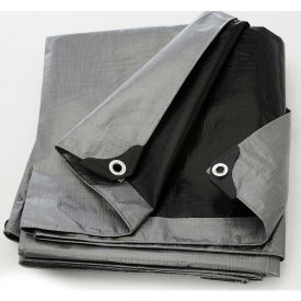 Tarp, 14x14 Weave, 10' x 20', Silver/Black