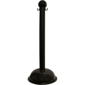 Mr. Chain 99903 Heavy Duty Plastic Stanchion, Black W/ C-Hooks