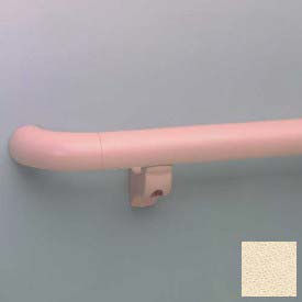 1-1/2" Diameter Round Handrail, Aluminum Retainer, 12' Long, Ivory