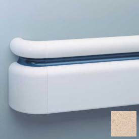3-Piece Handrail System, Vinyl w/Aluminum Retainer, 6.25" Face 12' Long, Desert Sand