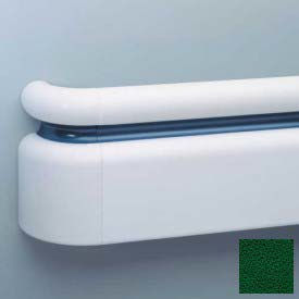 3-Piece Handrail System, Vinyl w/Aluminum Retainer, 6.25" Face 12' Long, Hunter Green